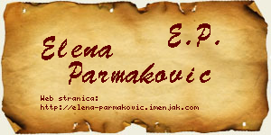Elena Parmaković vizit kartica